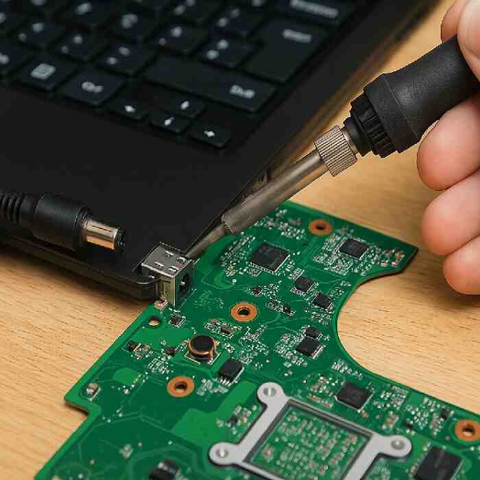 آموزش تعمیرات سوکت شارژ لپ تاپ