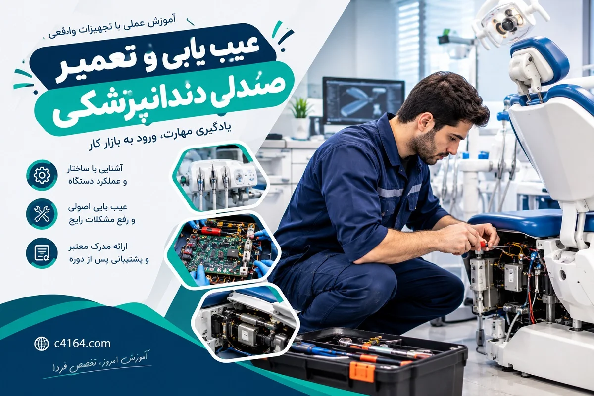عیب یابی و تعمیر صندلی دندانپزشکی