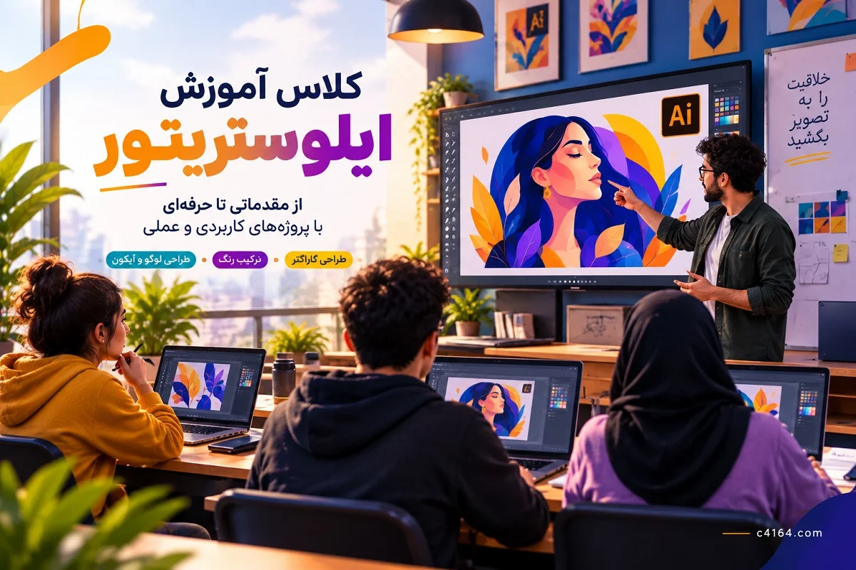 کلاس تخصصی ایلوستریتور در تبریز-آموزشگاه کاسپین